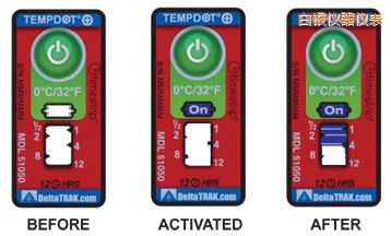 白銀溫度指示標(biāo)簽 累計(jì)上升時間/溫度的標(biāo)簽